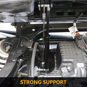 RERPRO lift support installed under Polaris Ranger dump bed for safe hands-free access