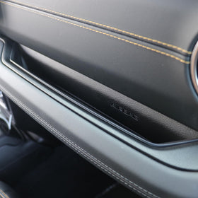 RERPRO tray installed showing clear glovebox and vent clearance benefit