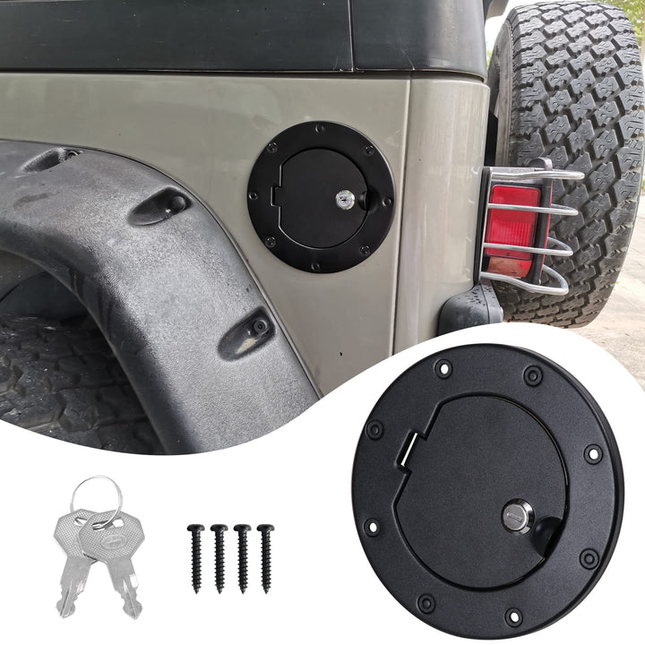 RERPRO front view of locking gas cap cover showing rugged look and clean fit