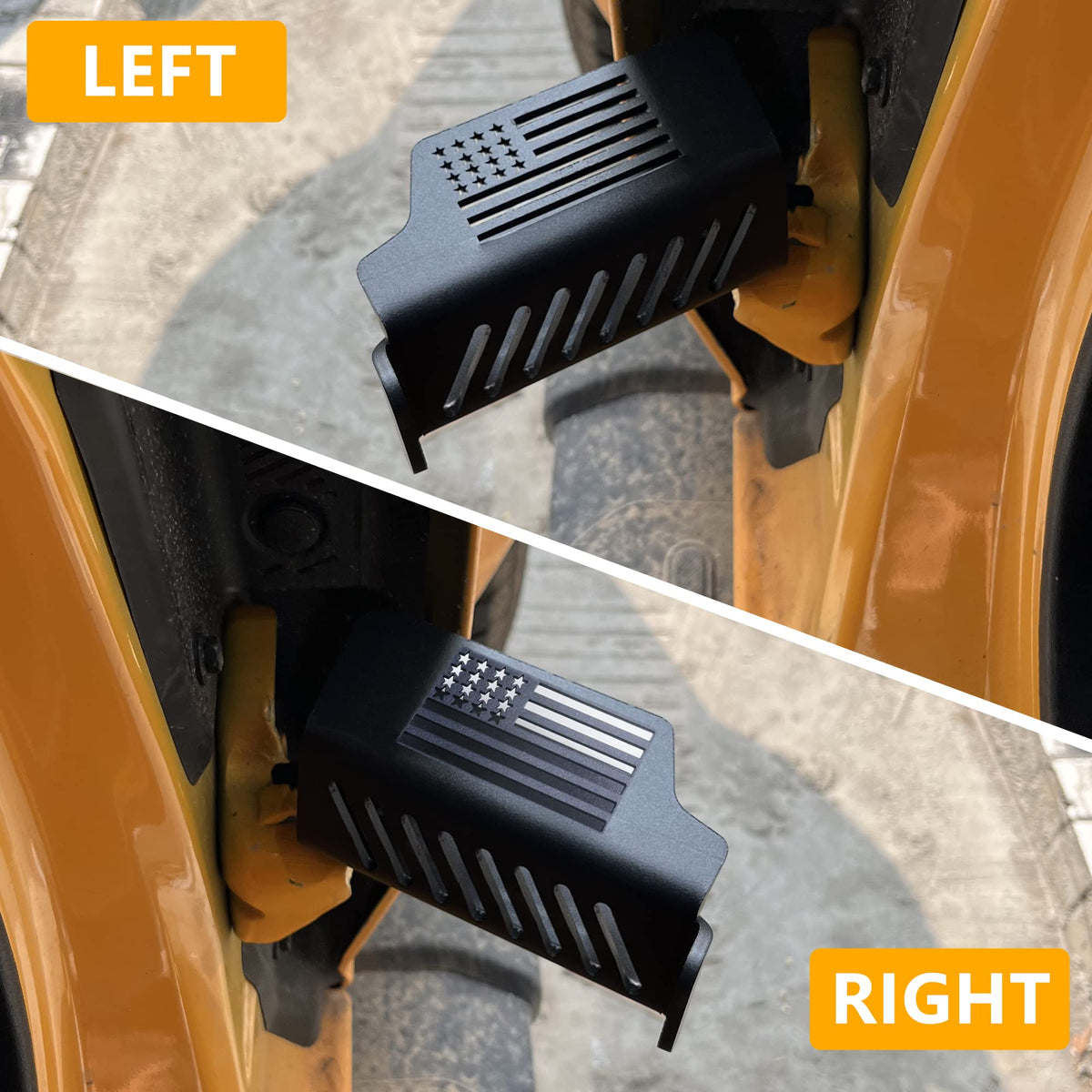 RERPRO side view mounted in door hinge illustrating no-drill installation convenience