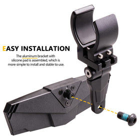 RERPRO size scale next to hand showing compact, easy-to-mount design