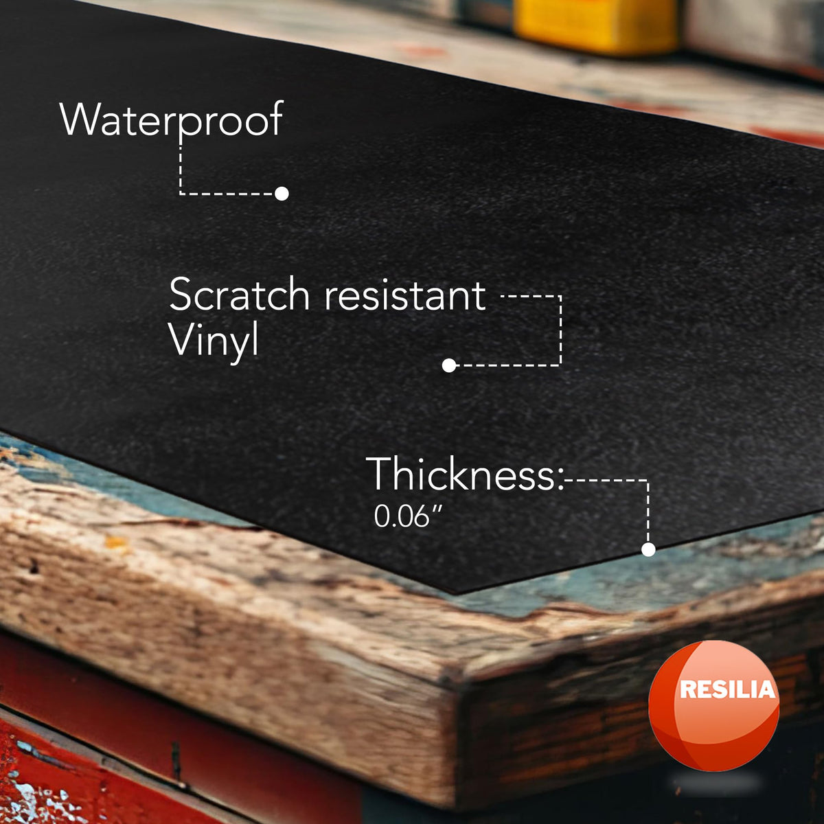 resilia mat in use under painting project protecting table from splatters
