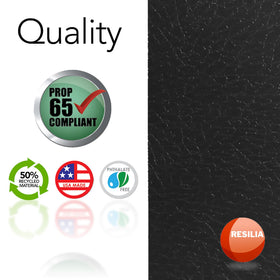 resilia label closeup made in usa badge showing quality and local manufacturing
