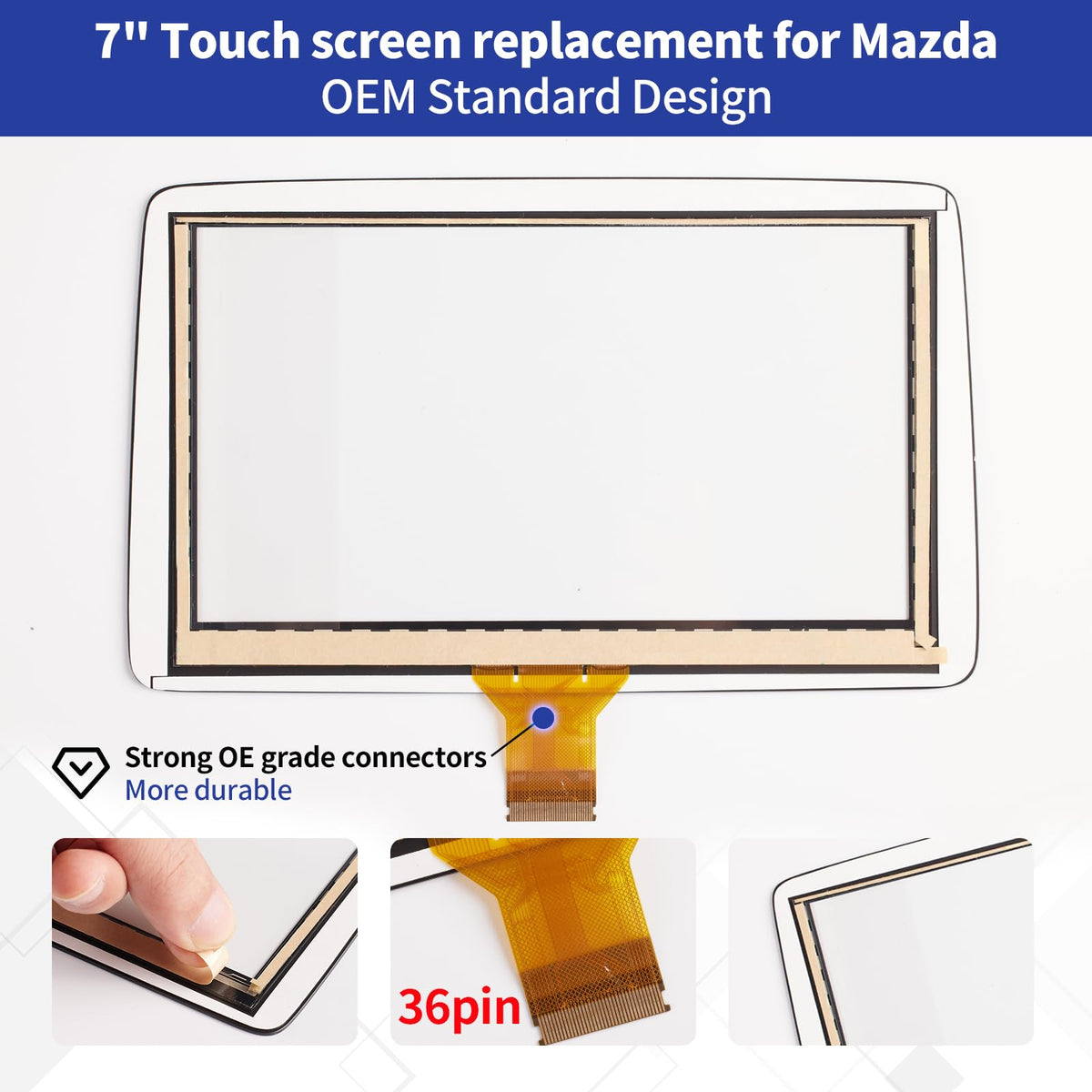 RESNAVSCREN installed in a Mazda dashboard restoring touchscreen control and factory look