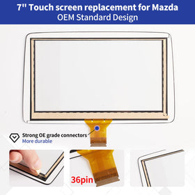 RESNAVSCREN installed in a Mazda dashboard restoring touchscreen control and factory look
