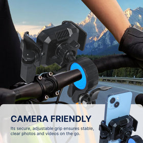 RESPECTED BRO mounted on bike showing 360° rotation for ideal viewing angles