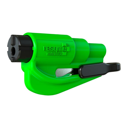 resqme keychain front view showing compact blue tool and packaging for quick access benefit