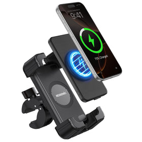 RESSONIC front view mounted on bike handlebar showing secure grip and visibility