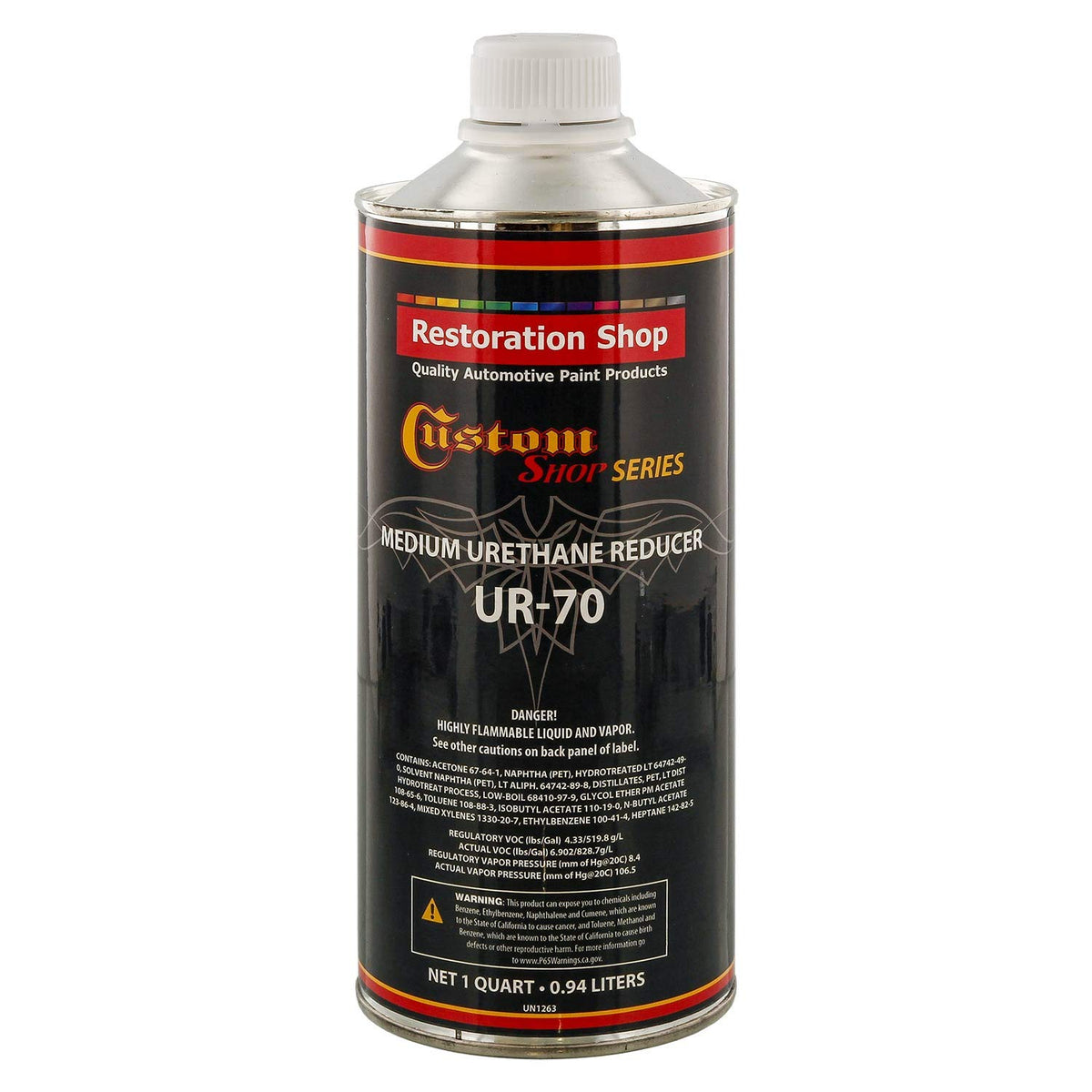 Restoration Shop UR70 quart bottle front view showing label and professional packaging benefit