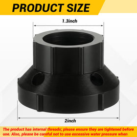 Retisee close-up of threaded detail showing leak-proof seal benefit