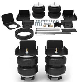 RETRUE rear air bag kit front packaging showing kit components and compatibility benefits