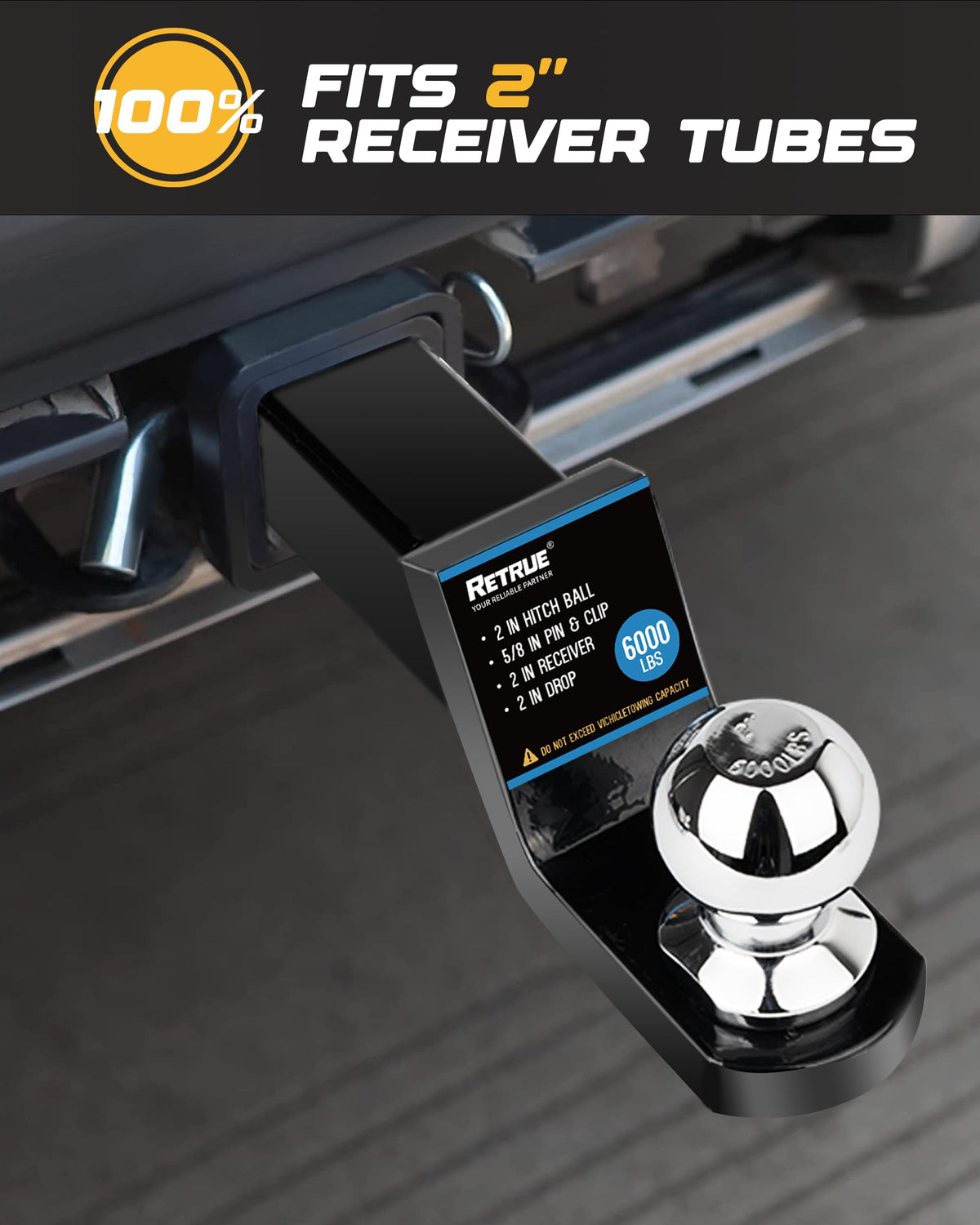 RETRUE chrome ball reflection emphasizing smooth surface and lower wear
