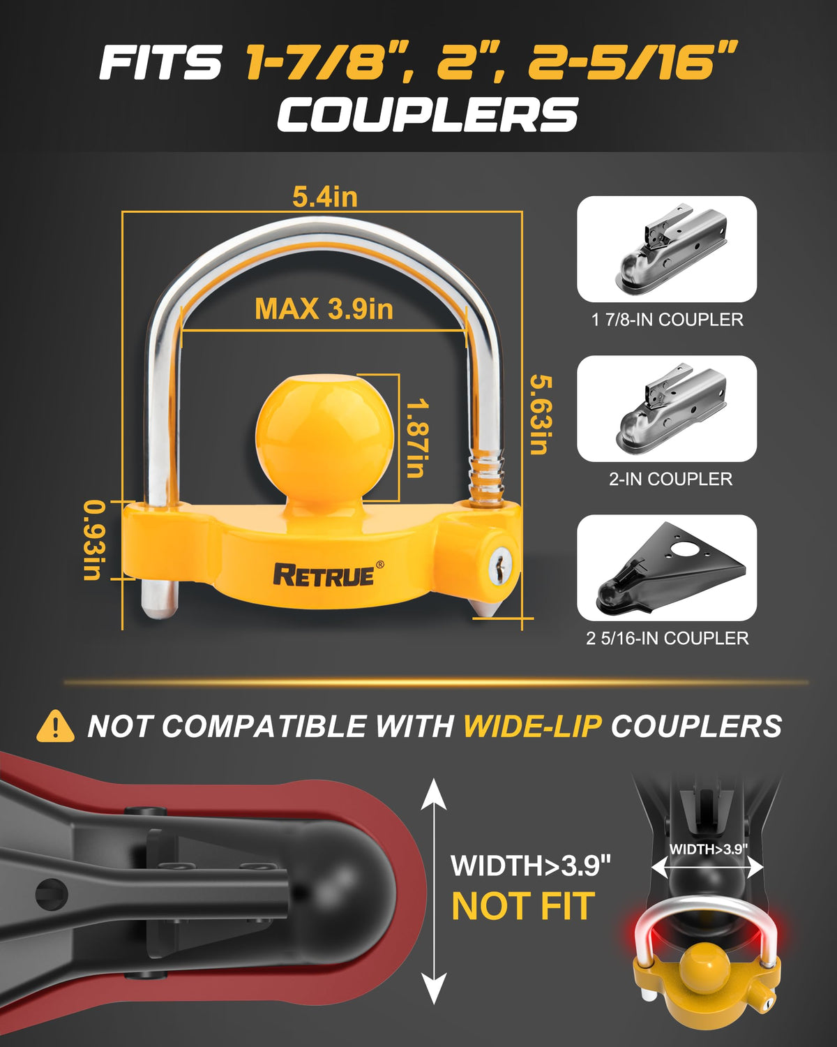 RETRUE close-up of upgraded lock cylinder highlighting tamper resistance