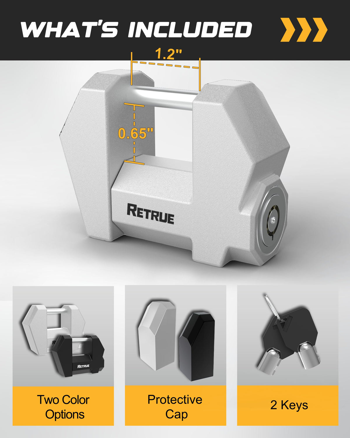 RETRUE Cyber Lock close-up of keyhole with rubber cap for weather resistance