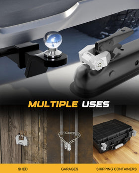 RETRUE Cyber Lock on trailer in outdoor setting showing reliable road-ready security