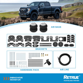 RETRUE lifestyle shot of truck towing with improved control and comfort