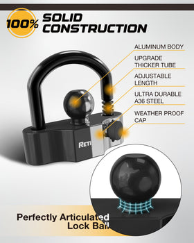 RETRUE lock cylinder detail showing upgraded mechanism durability