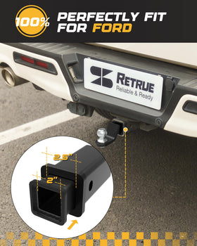 RETRUE adapter inserted into Ford receiver illustrating easy installation