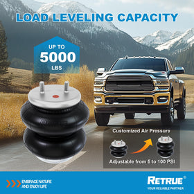 RETRUE mounted on RAM 2500 rear axle demonstrating improved stance and stability