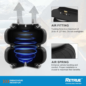 RETRUE pressure valve close-up with manufacturer's label for easy adjustable ride tuning