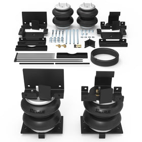 RETRUE front view of rear air bag kit showing fit and durability for RAM 2500