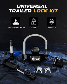 RETRUE tongue lock pin installed in latch preventing accidental attachment