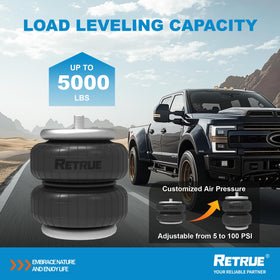 RETRUE truck level comparison loaded versus unloaded demonstrating improved stance