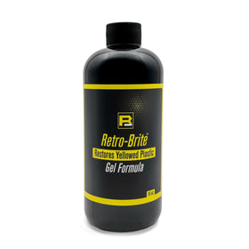 Retro-Brite gel front bottle showing branding and easy application benefit