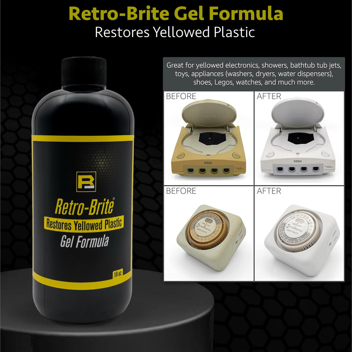 Retro-Brite gel texture close-up demonstrating thick formula for better coverage