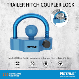 RETRUE side profile highlighting thick A36 steel shackle for enhanced cut and shear resistance