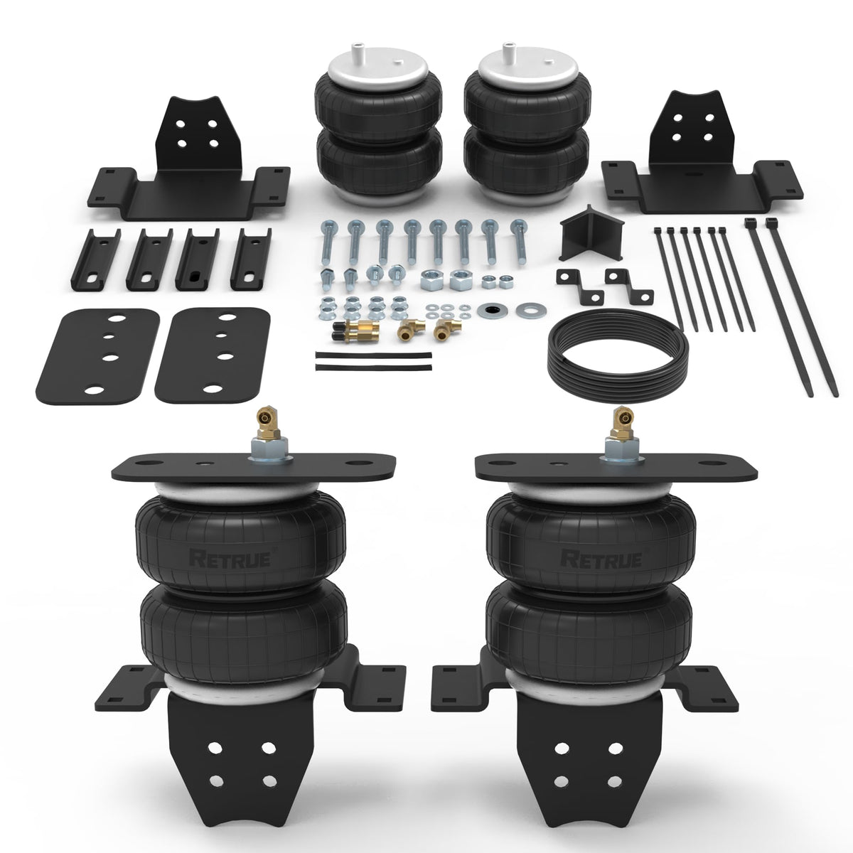 RETRUE kit front packaging showing complete rear air bag components and quick identification