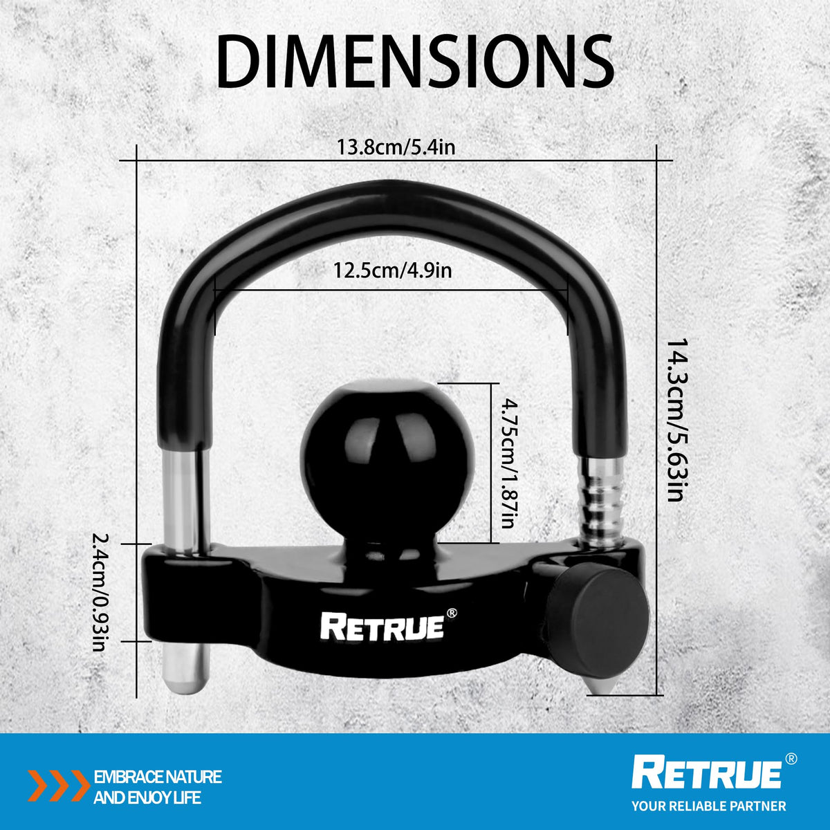 RETRUE waterproof cover and cap shielding cylinder for longer life