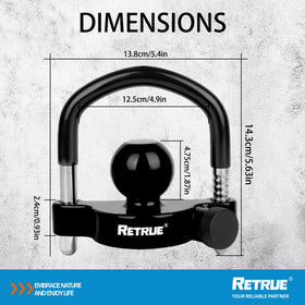 RETRUE waterproof cover and cap shielding cylinder for longer life