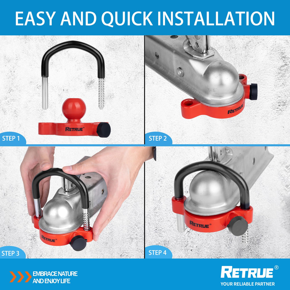 RETRUE waterproof cover and cap protecting the cylinder from weather