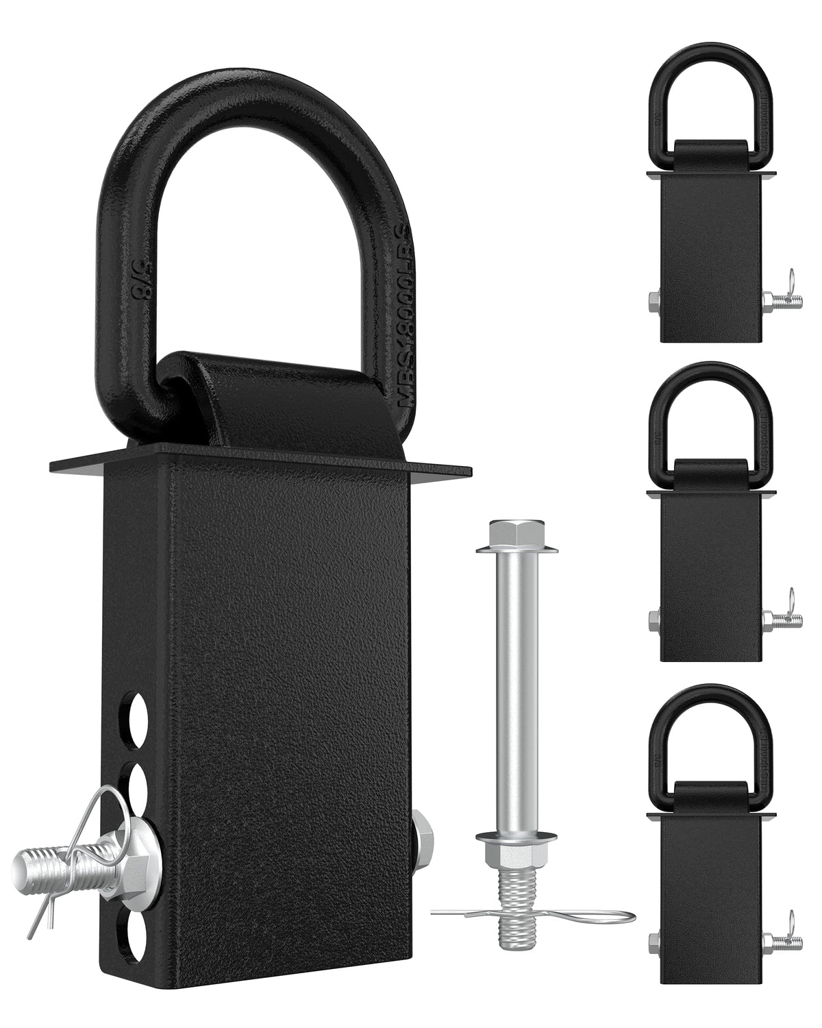 RETRUE front view of stake-pocket D-ring showing heavy-duty anchor and durability