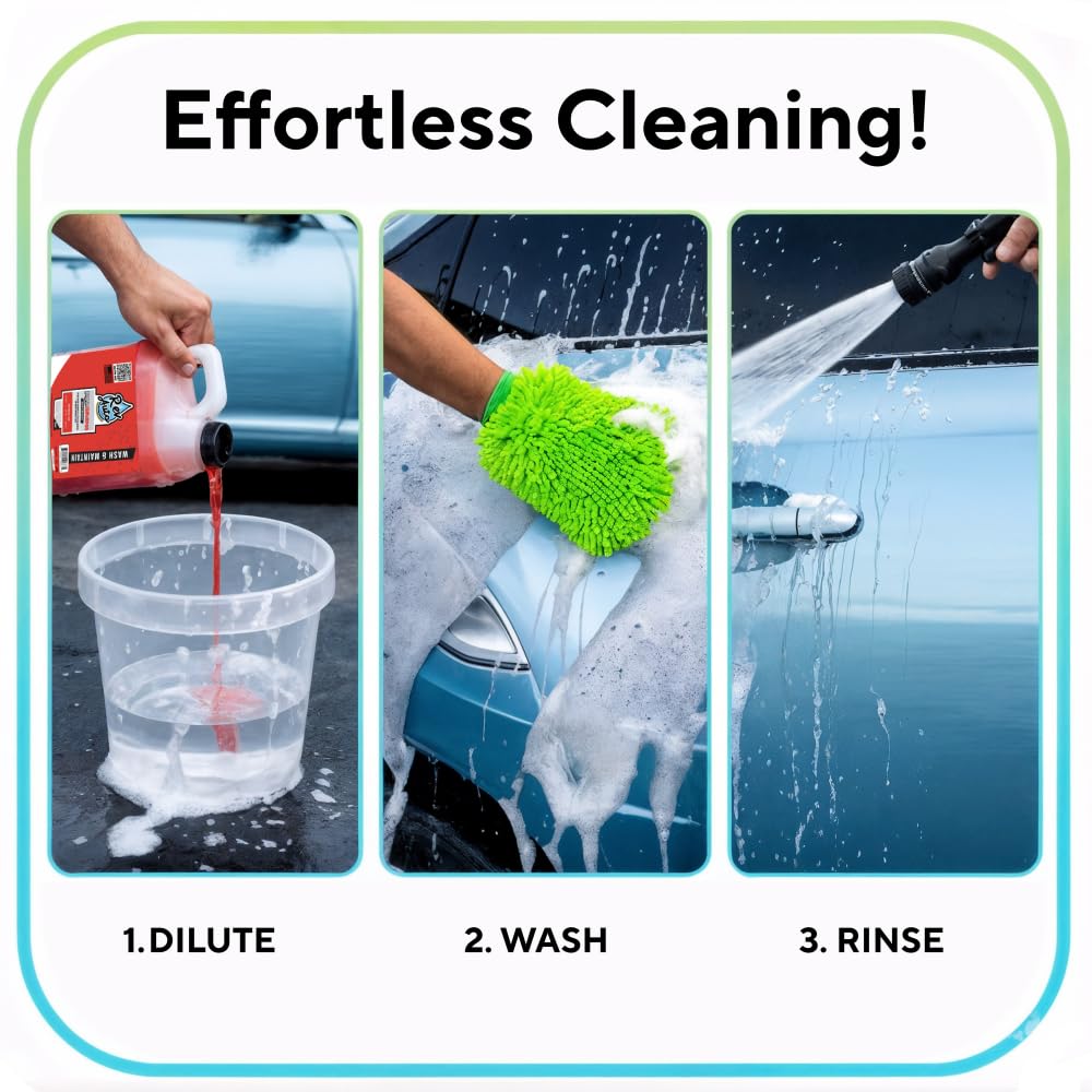 Rev Auto microfiber wash mitt close-up showing soft looped fibers for scratch-free cleaning
