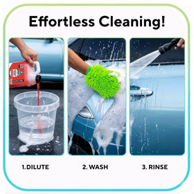 Rev Auto microfiber wash mitt close-up showing soft looped fibers for scratch-free cleaning