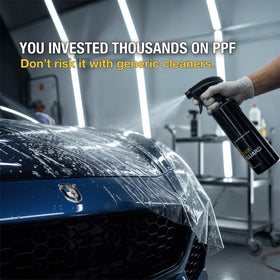 Rev Auto application wipe with microfiber showing quick wipe-and-go benefit