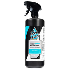 Rev Auto bottle front label showing product purpose and size for quick identification