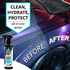 Rev Auto spray close-up dispensing product, fast surface cleaning benefit