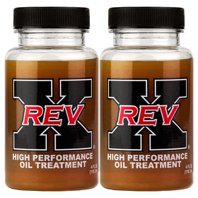 REV X front packaging showing two 4 fl oz bottles and treatment benefit
