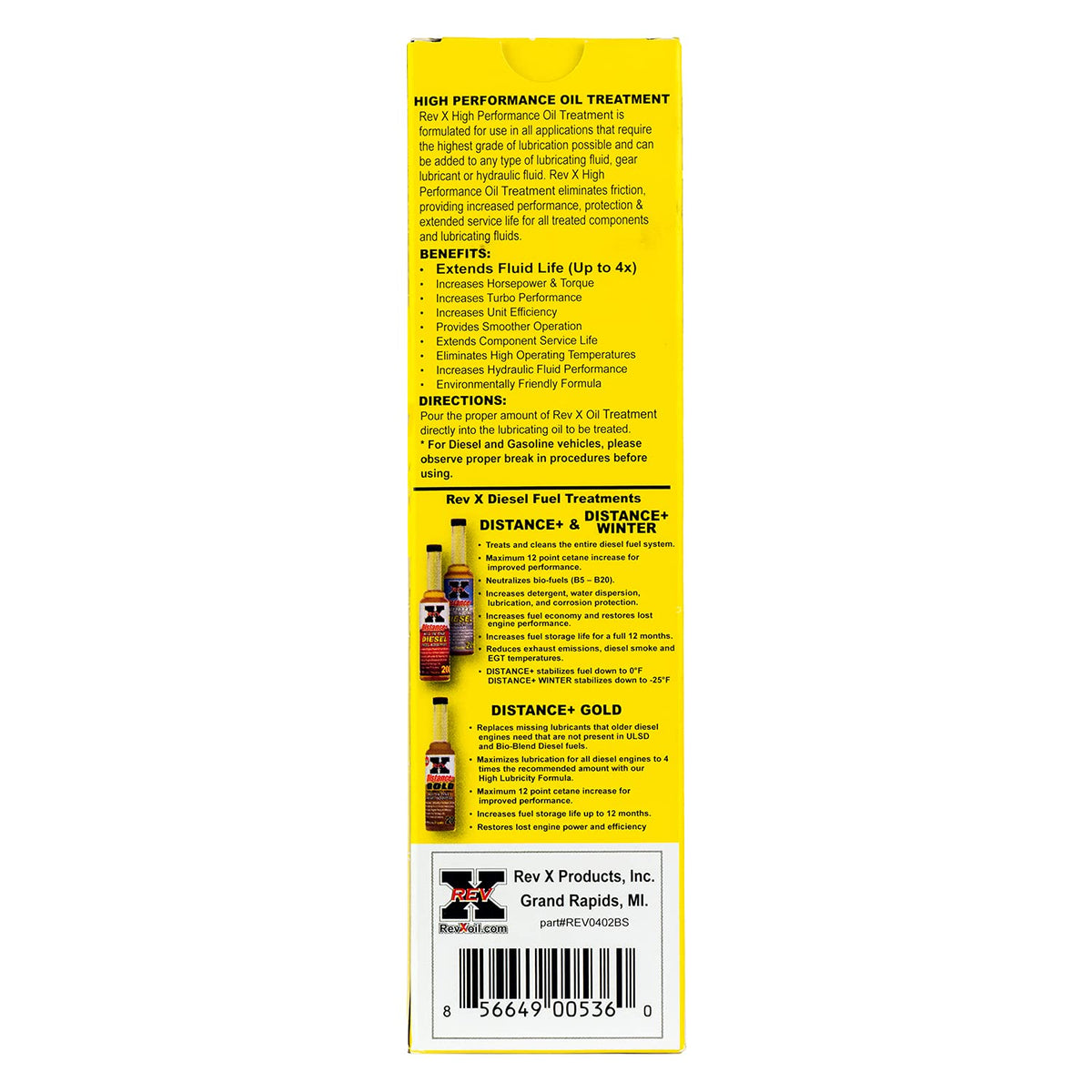 REV X bottle beside measuring cup showing 4 fl oz scale for dosage clarity