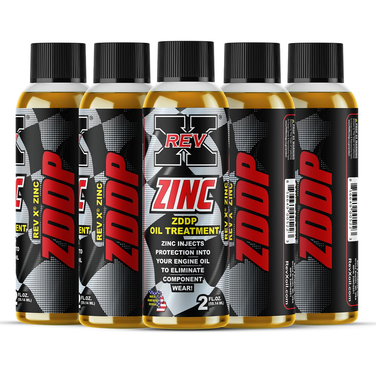 REV X bottle front packaging showing product and quick dosing benefit