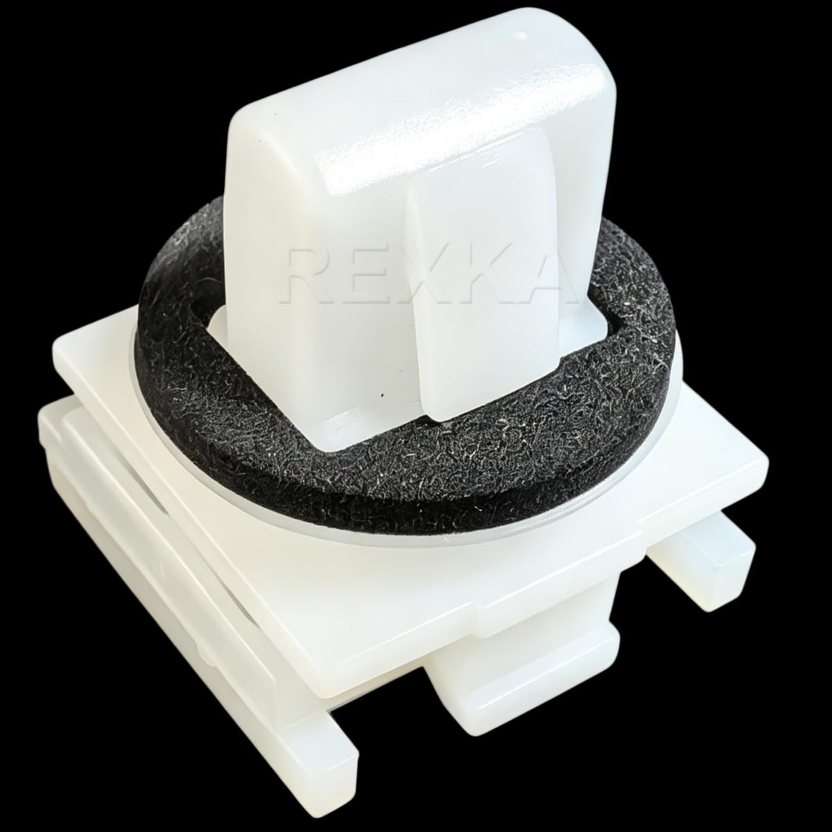 Rexka close-up of white nylon grommet detail for durable fit