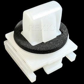 Rexka close-up of white nylon grommet detail for durable fit
