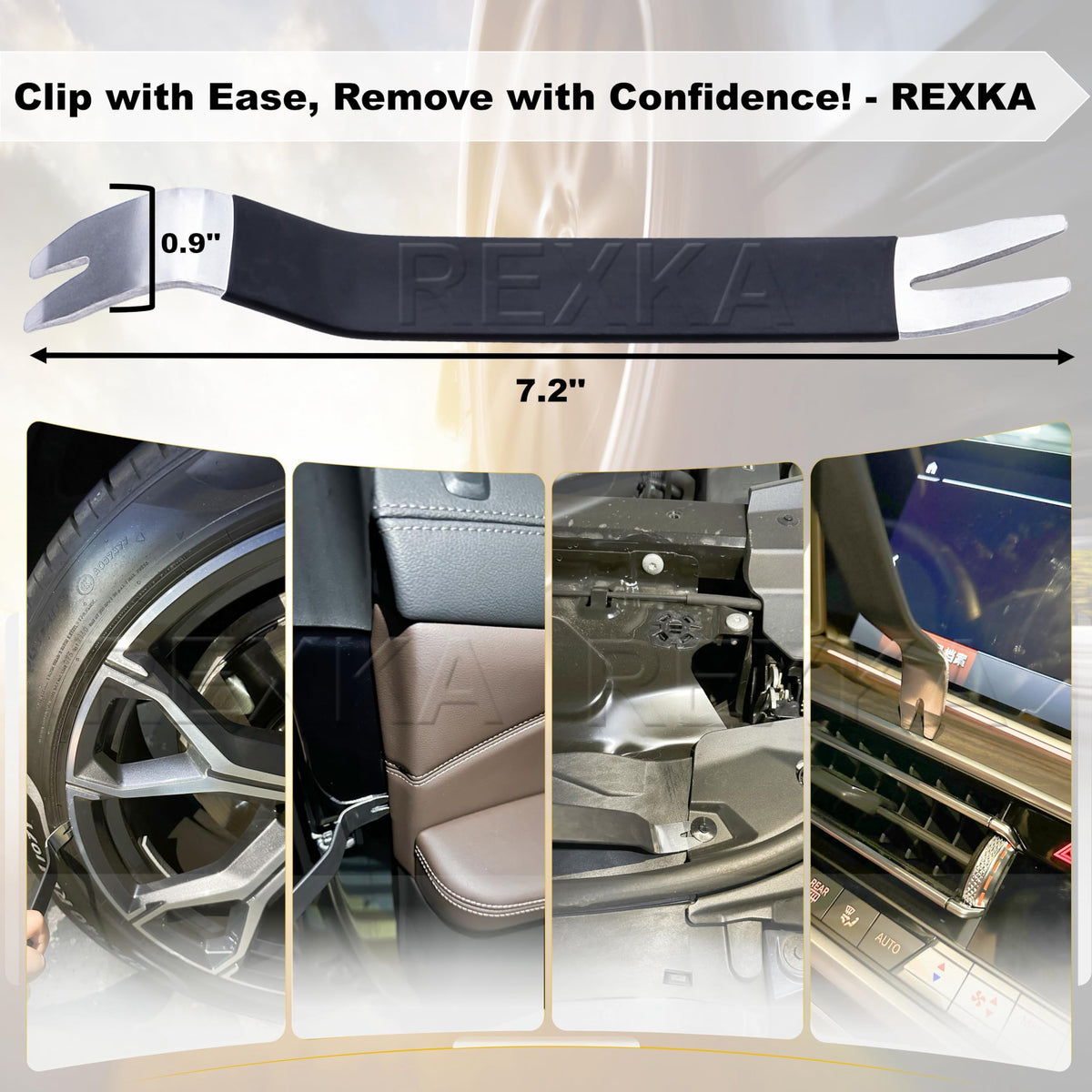 Rexka gray screw grommet threaded view indicating M6.3 compatibility and secure fastening
