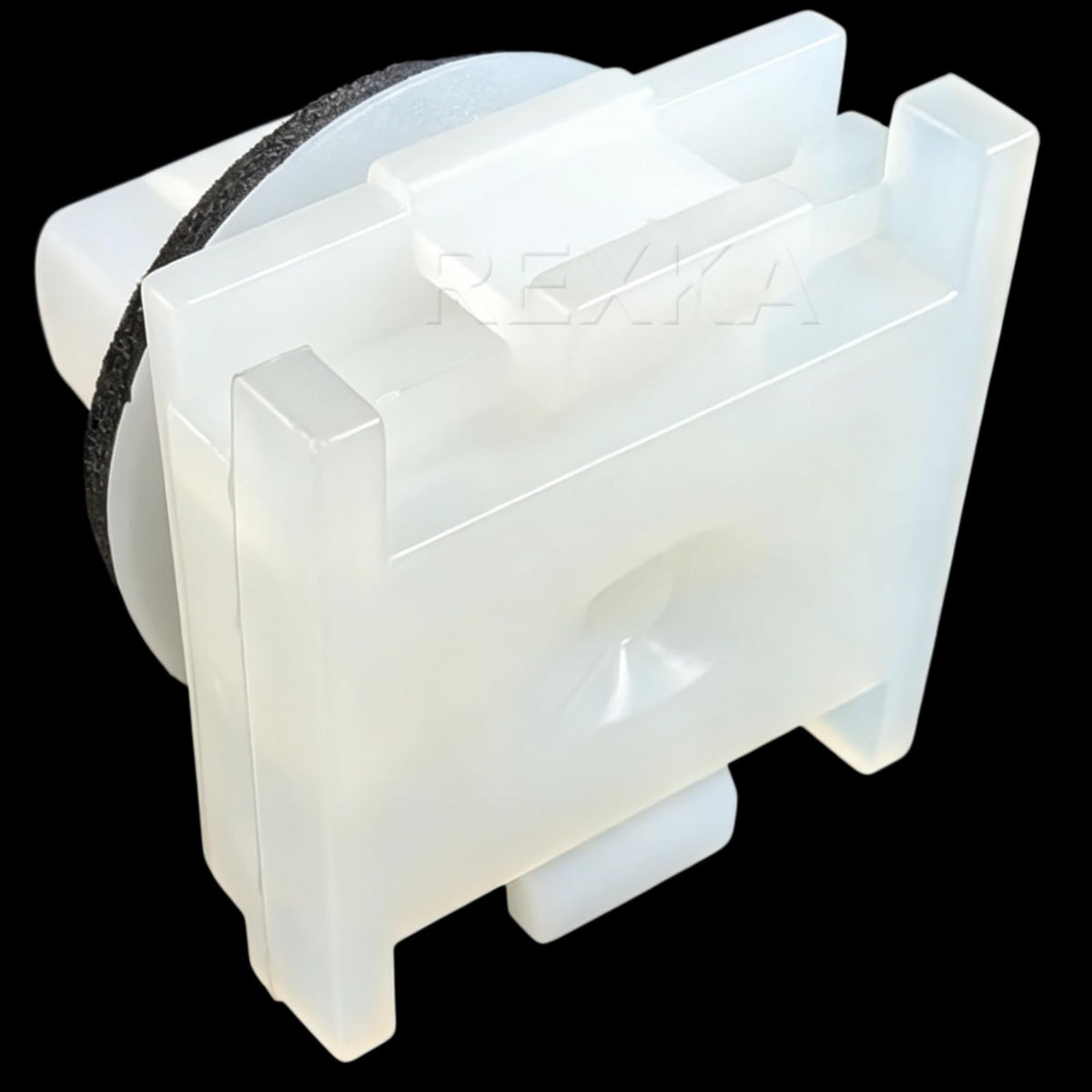 Rexka installed on F-150 cowl vent demonstrating secure attachment