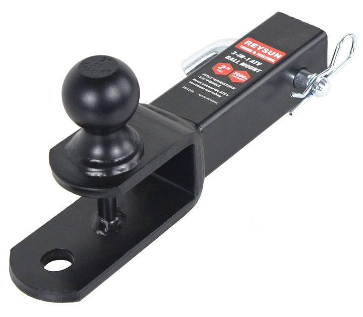 REYSUN front view of assembled 3-in-1 hitch showing complete unit and finish, durable