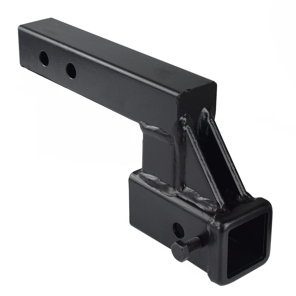 REYSUN front view of 2x2 hitch extension showing shape and fit benefit