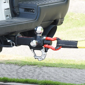 REYSUN lifestyle shot of trailer hookup showing quick ball selection advantage